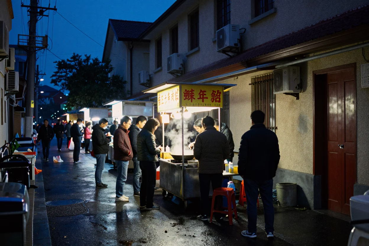 Night Gathering in Shanghai in in Shanghai, China