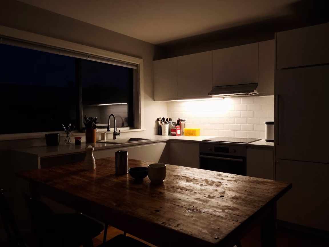 Night Interior in Hobart at Deep In The Night Light in in Hobart, Tasmania, Australia