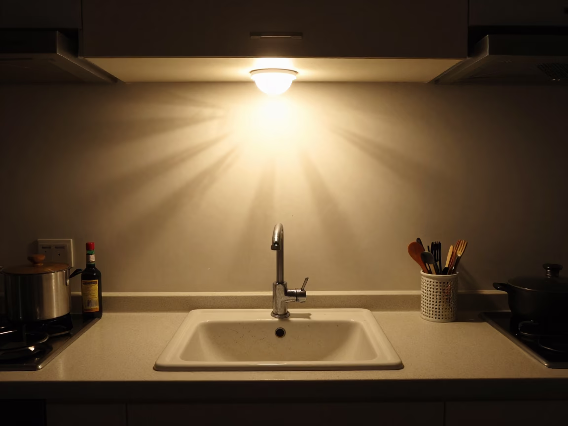 Night Kitchen in Shanghai at Late At Night Light in in Shanghai, China