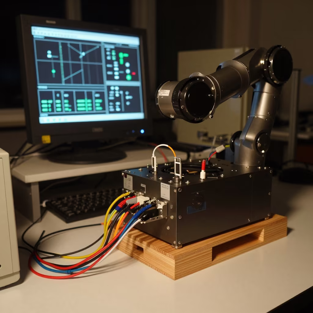 Night Lab Chassis with Test Leads in inside a university research lab in Vaughan