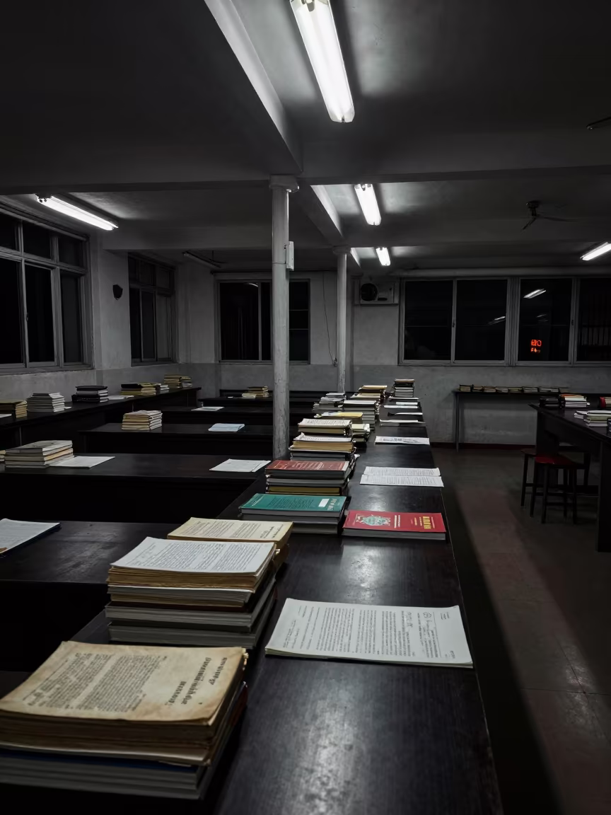 Night Library Window Seat Books Dhaka in in a school laboratory in Sadarghat, Dhaka
