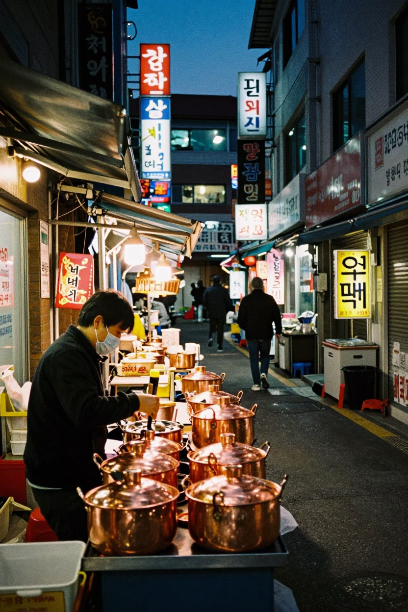 Night Life after dark in Busan in in Busan, South Korea