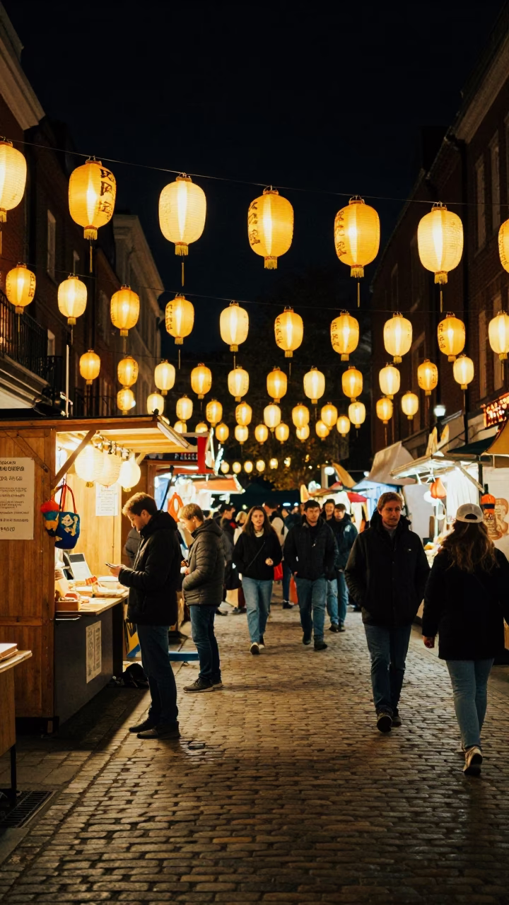Night Market in London at Deep In The Night Light in in London, United Kingdom