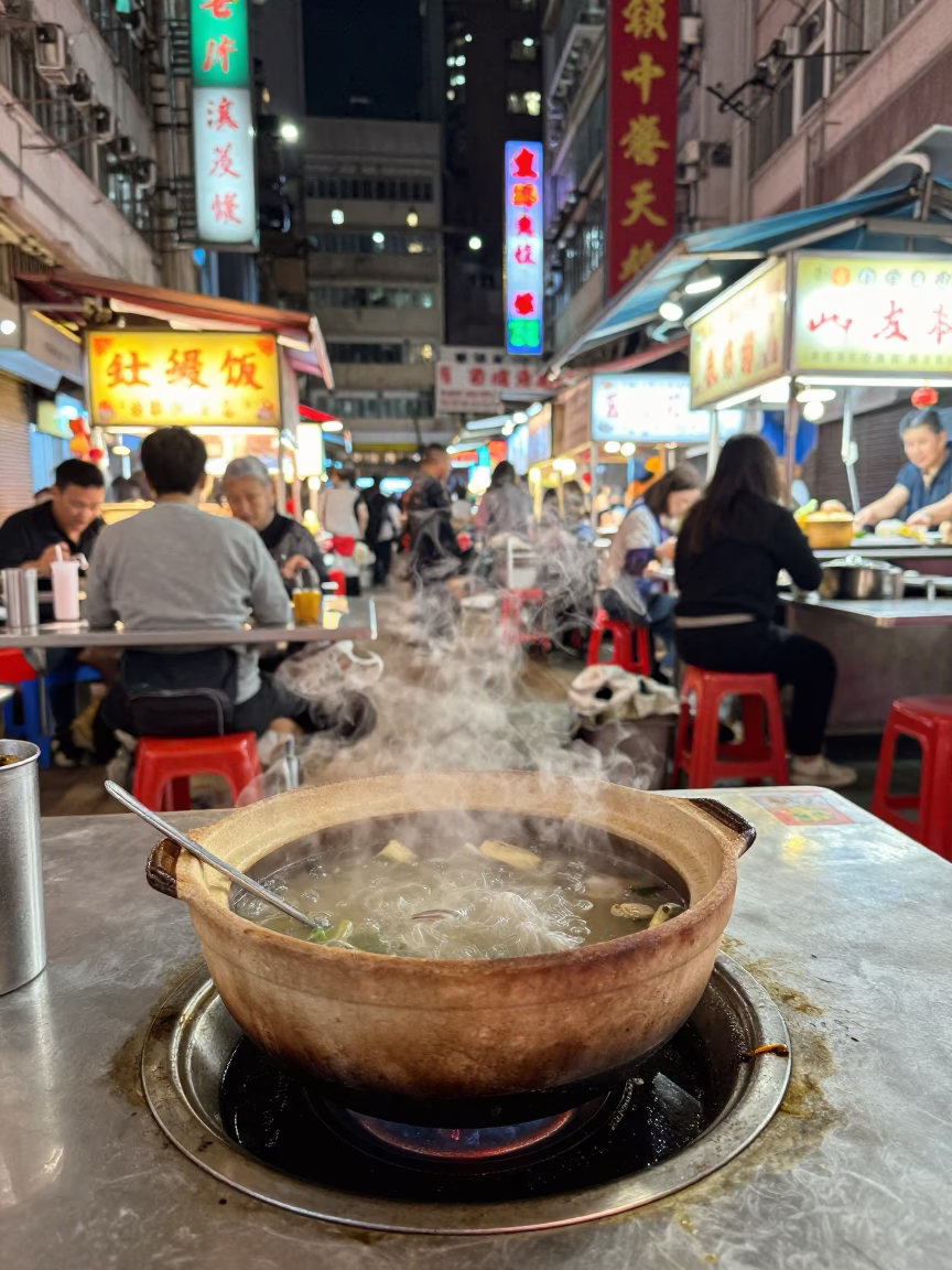 Night Meal in Hong Kong in in Hong Kong, Hong Kong
