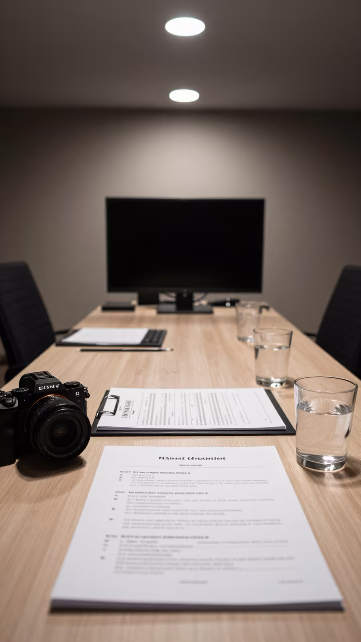 Night Onboarding Table After Team Leaves Nasiriyah in at a reception-side onboarding table near Nasiriyah