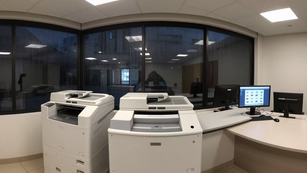 Night Print Kiosk Jujuy Office Reset in at an office reception desk in San Salvador de Jujuy