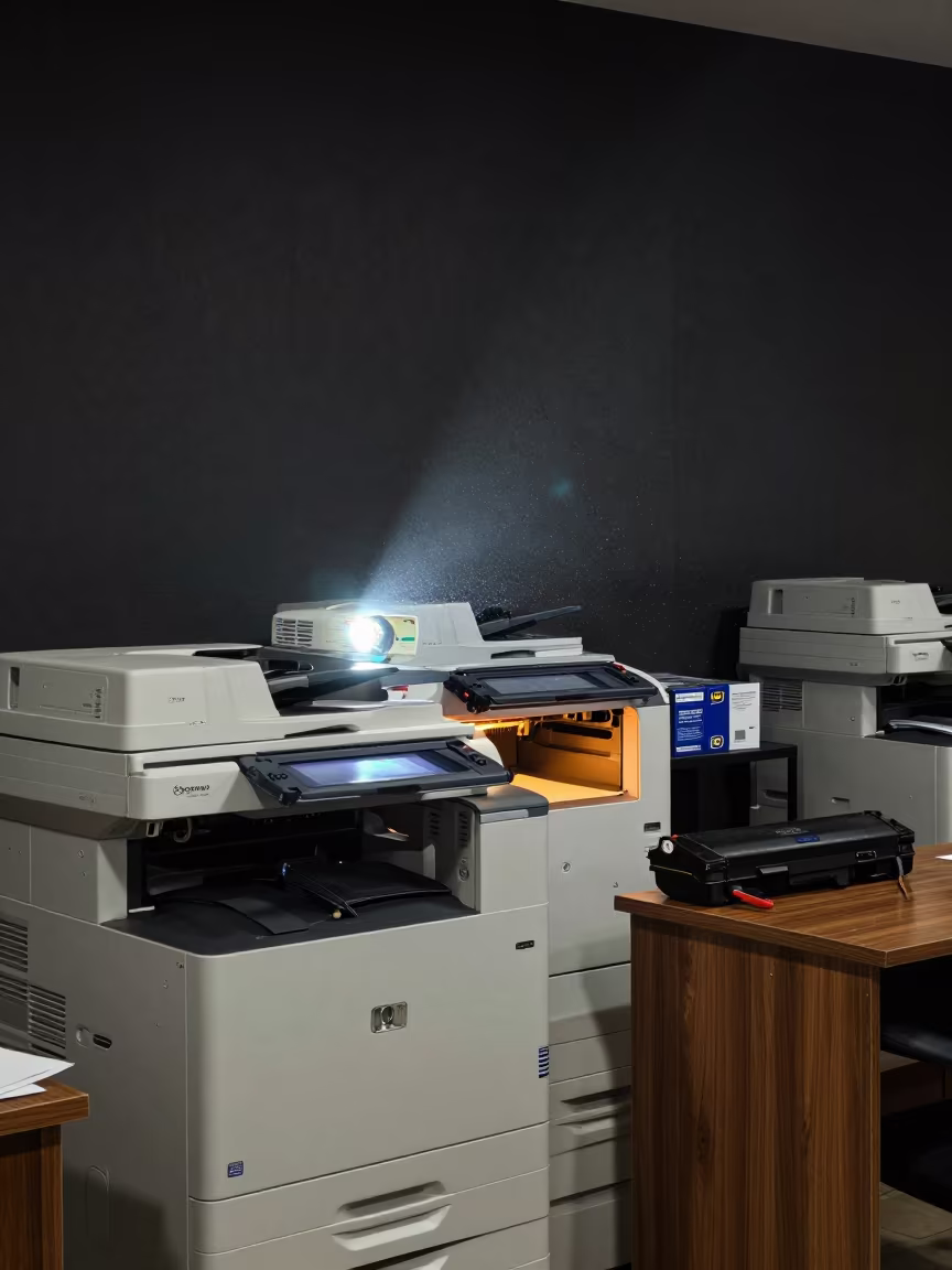Night Printer Room Bamako Conference Center in inside a conference room near Bamako
