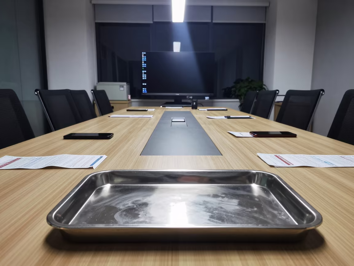 Night Reimbursement Receipt Tray in Nanjing Conference Room in inside a conference room near Nanjing