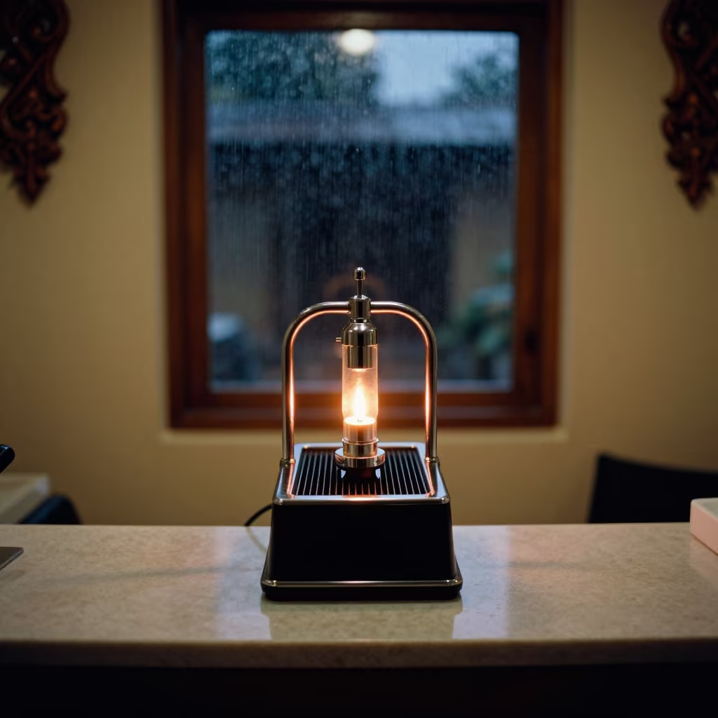 Night Salon Pedicure Dispenser Candlelight Pune in at a salon reception counter near Pune