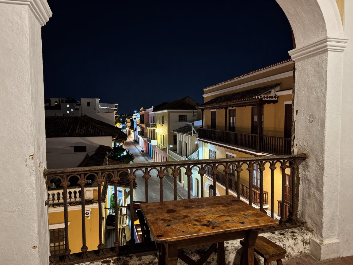 Night Scene after dark in Cartagena in in Cartagena, Colombia