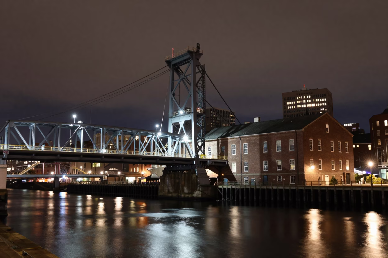 Night Scene at Late At Night Light in Boston in in Boston, Massachusetts, United States