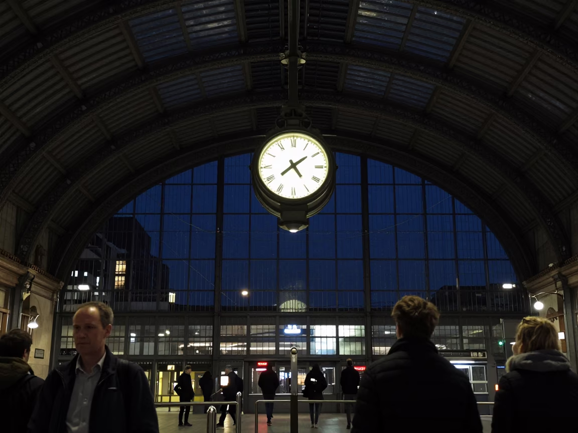 Night Scene in Berlin at The Deepest Night Sky Light in in Berlin, Germany
