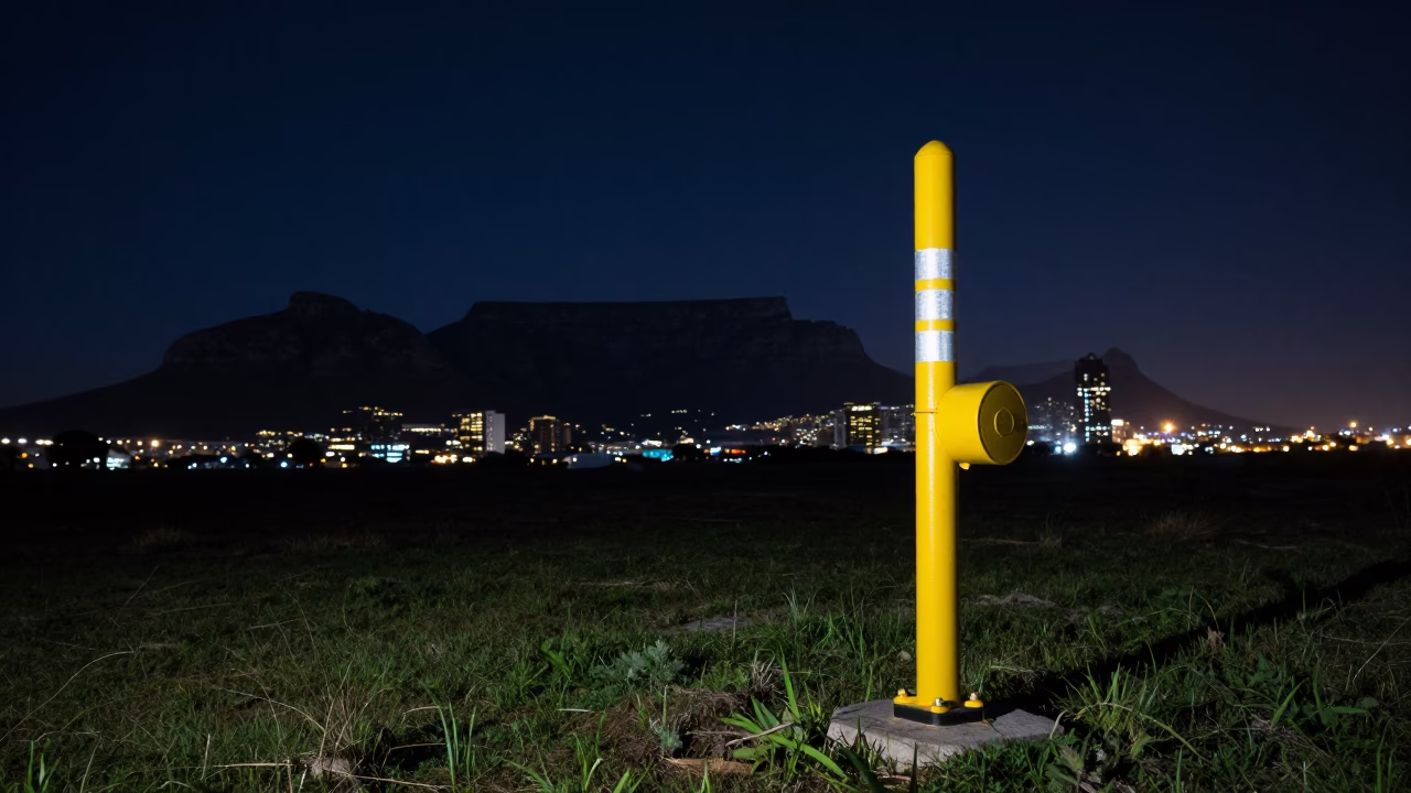 Night Scene in Cape Town at Deep In The Night Light in in Cape Town, South Africa