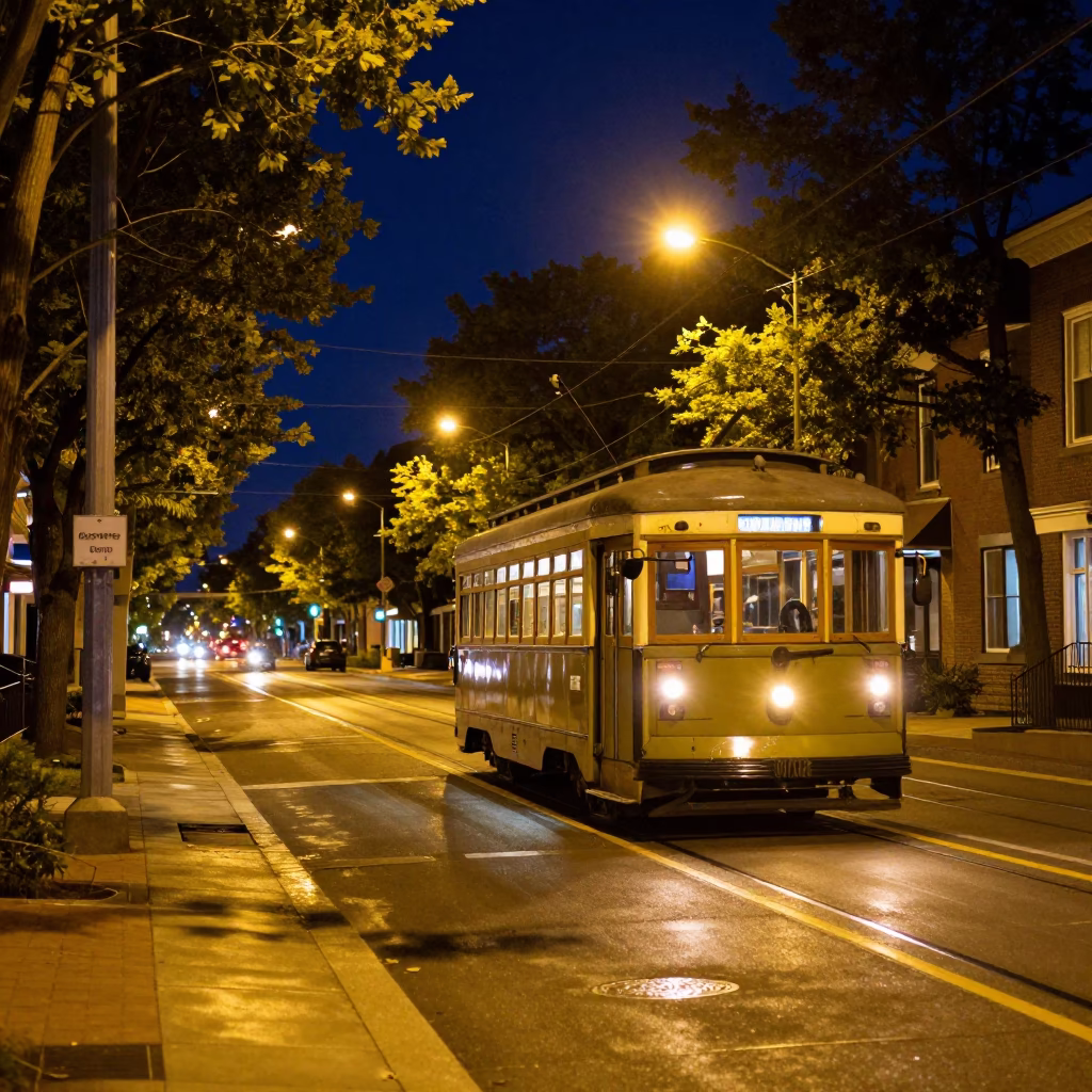 Night Scene in Halifax at Deep In The Night Light in in Halifax, Nova Scotia, Canada