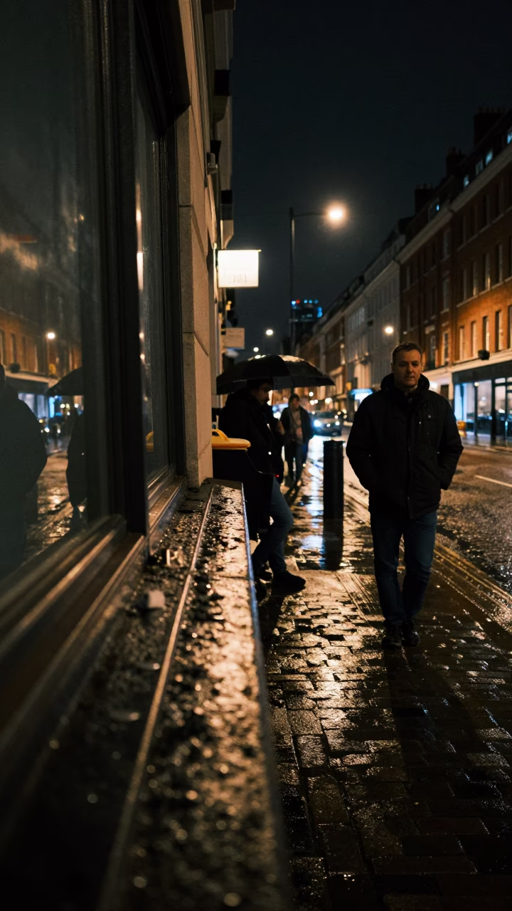 Night Scene in London at Deep In The Night Light in in London, United Kingdom