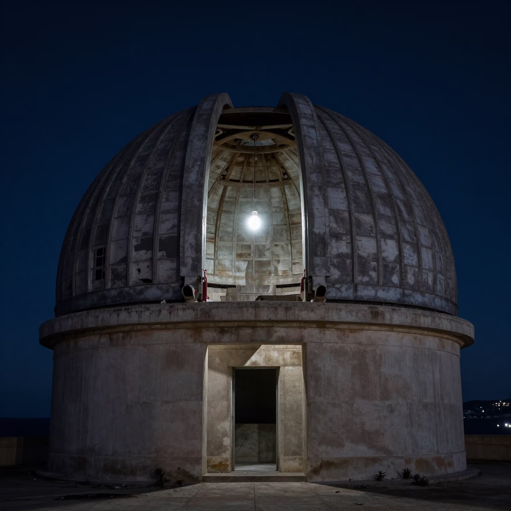 Night Scene in Marseille at The Deepest Night Sky Light in in Marseille, France