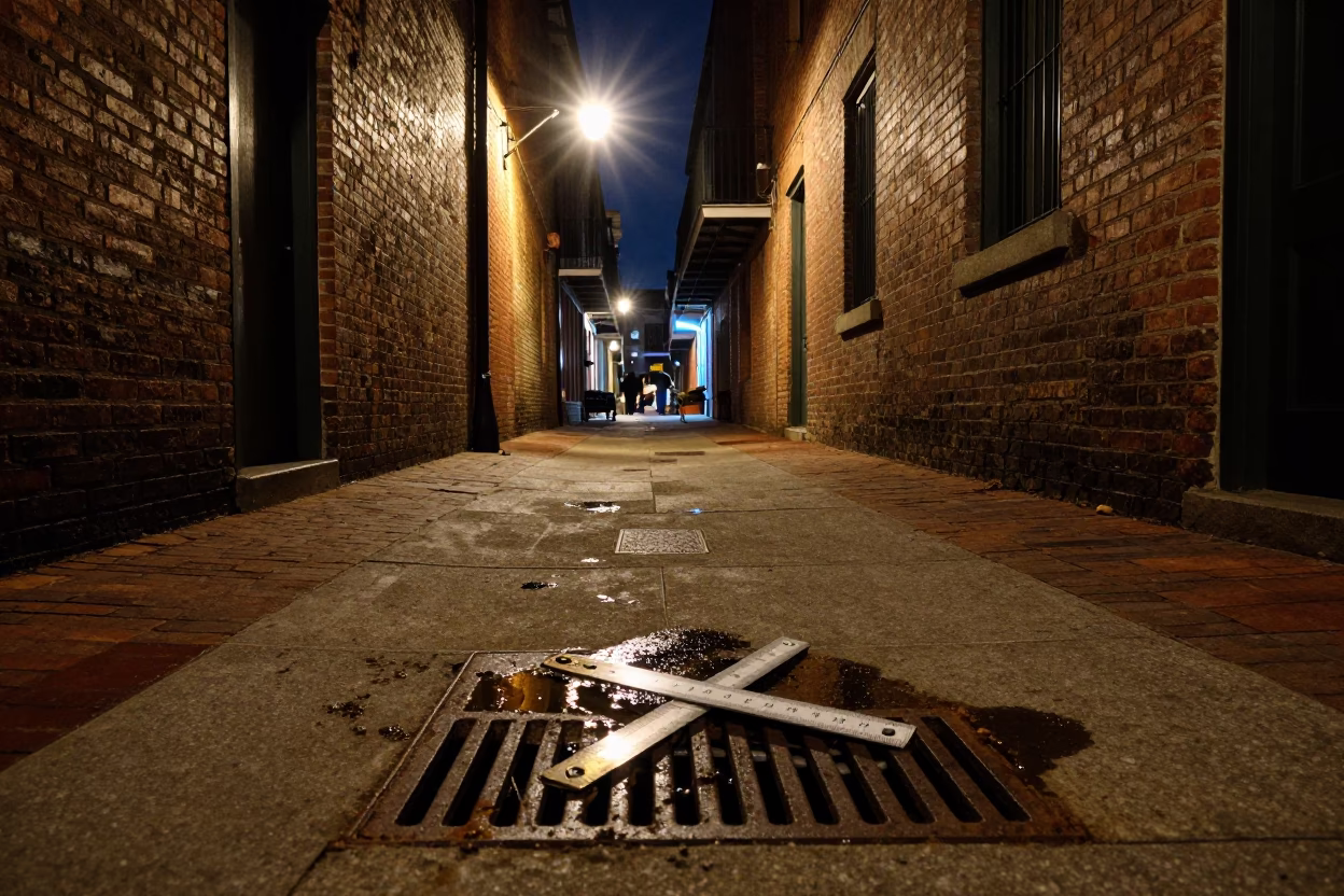 Night Scene in New Orleans at Late At Night Light in in New Orleans, Louisiana, United States