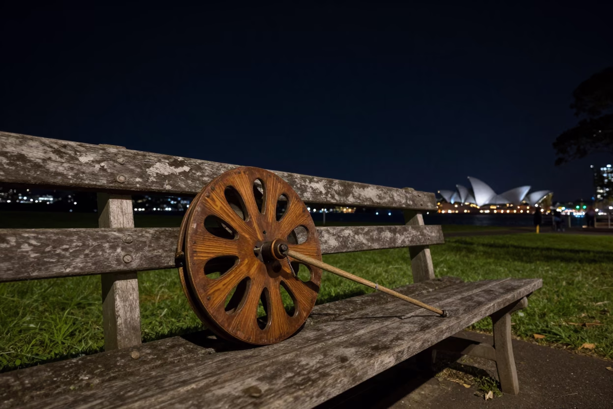 Night Scene in Sydney at The Deepest Night Sky Light in in Sydney, New South Wales, Australia