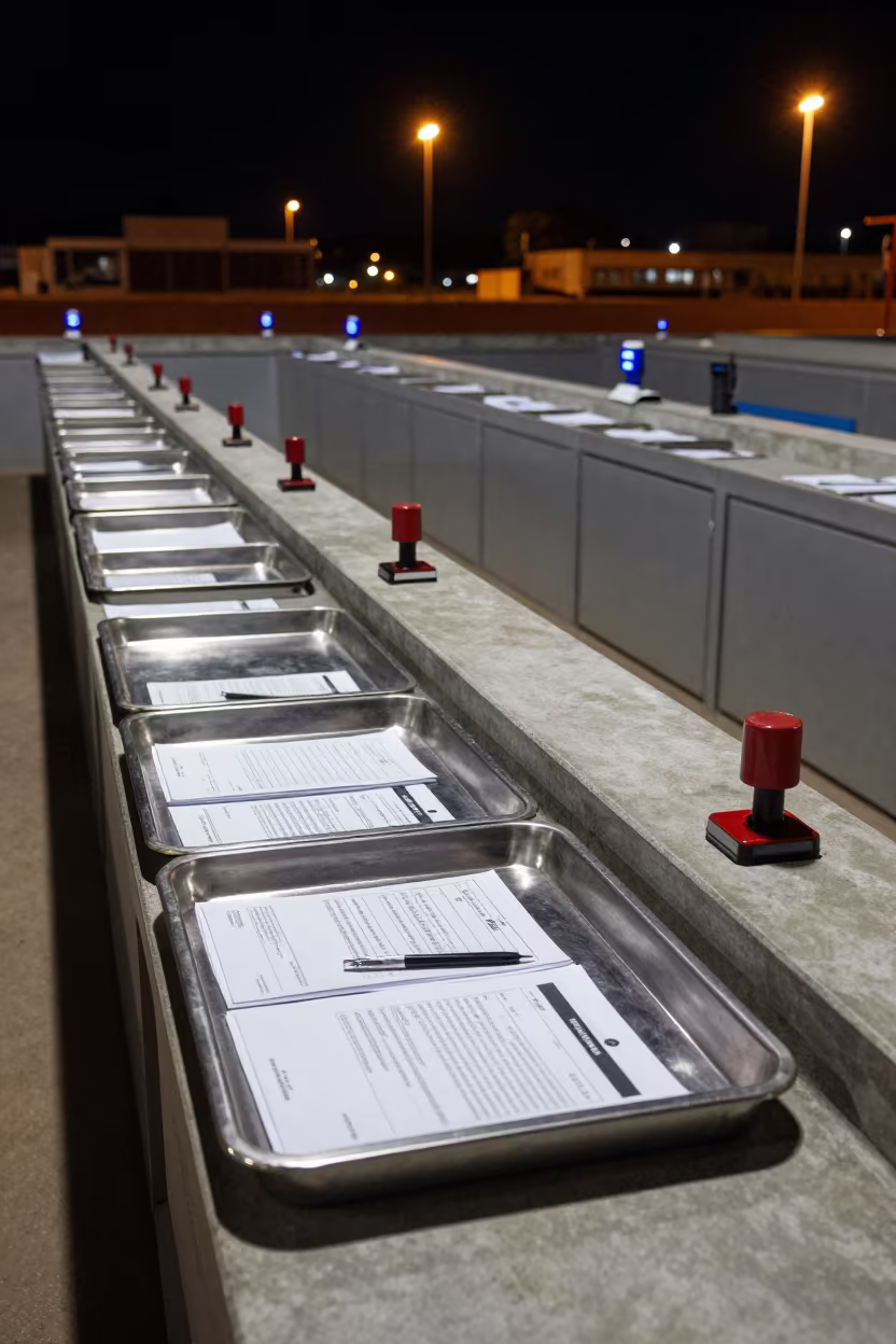 Night Shift Bill of Lading Tray in Madagascar Distribution Bay in inside a chilled distribution bay in Antananarivo