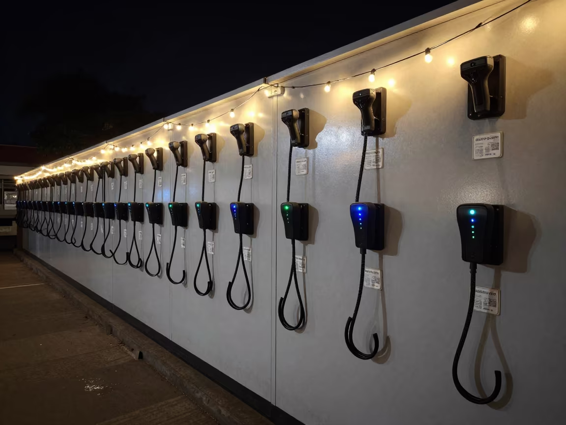 Night Shift Scanner Charging Station Cross Dock in inside a cross-dock lane in Aurangabad