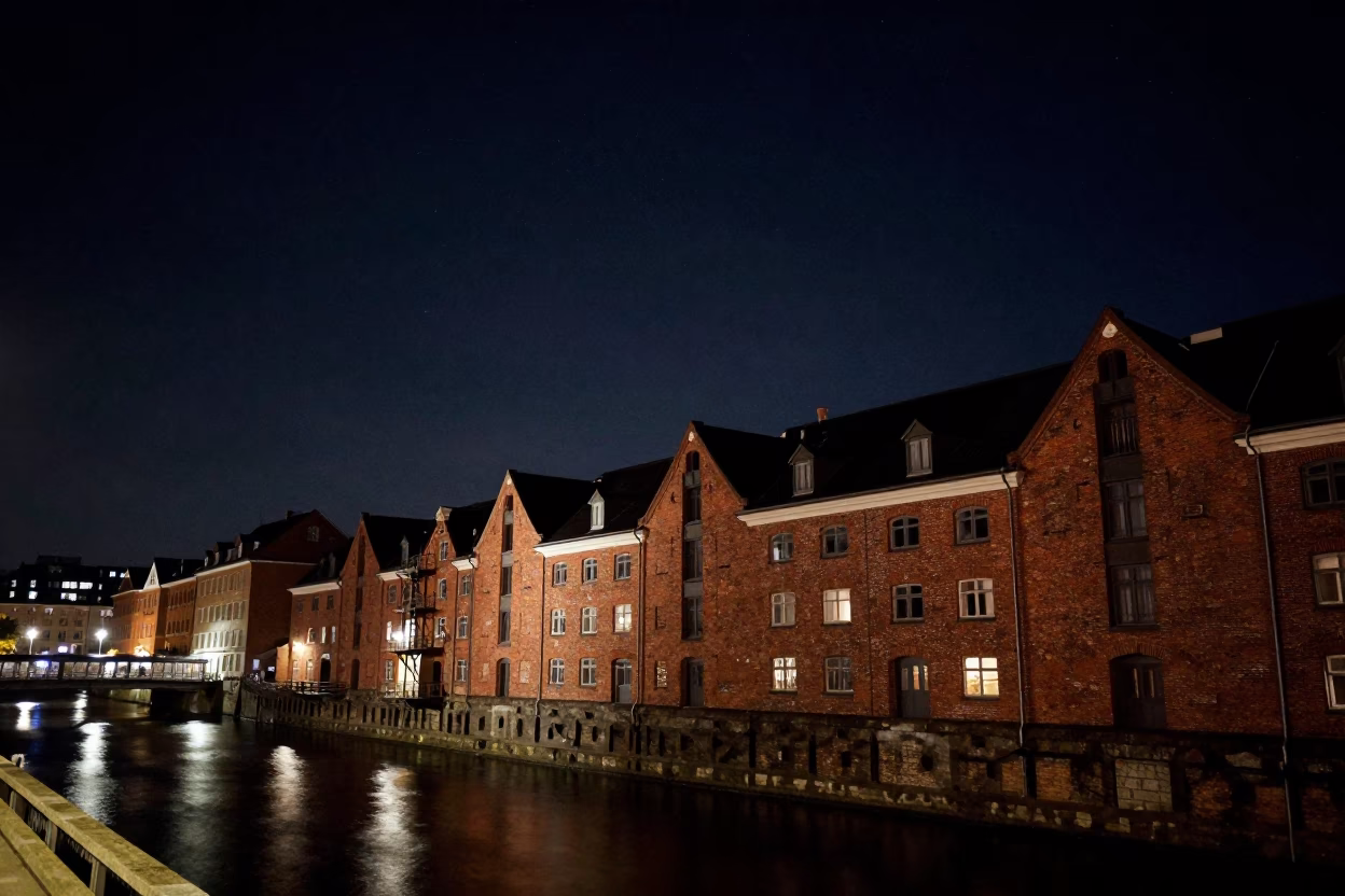 Night Sky in Copenhagen at The Deepest Night Sky Light in in Copenhagen, Denmark