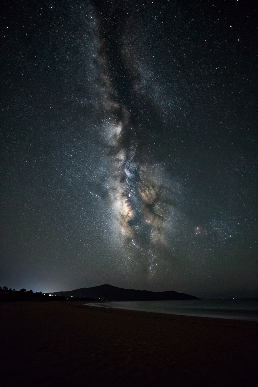 Night Sky in Lima at The Deepest Night Sky Light in in Lima, Peru
