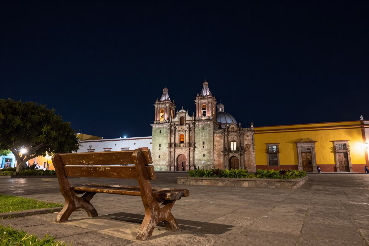 Night Sky in Oaxaca at The Deepest Night Sky Light in in Oaxaca, Mexico