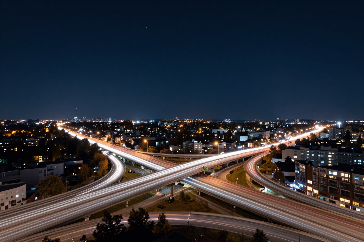 Night Sky in Toronto at The Deepest Night Sky Light in in Toronto, Ontario, Canada