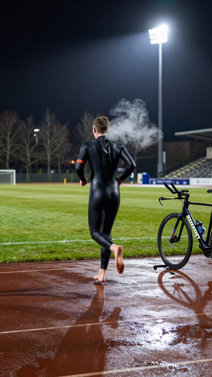 Night Triathlon Sprint Under Floodlights in near open fields near Salford