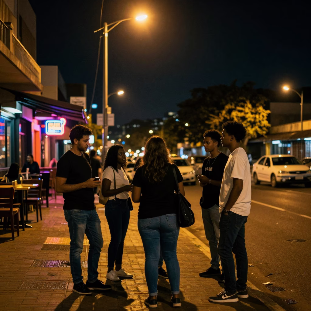 Nightlife in Maboneng Precinct Johannesburg South Africa Urban Street Photography in in Johannesburg, South Africa