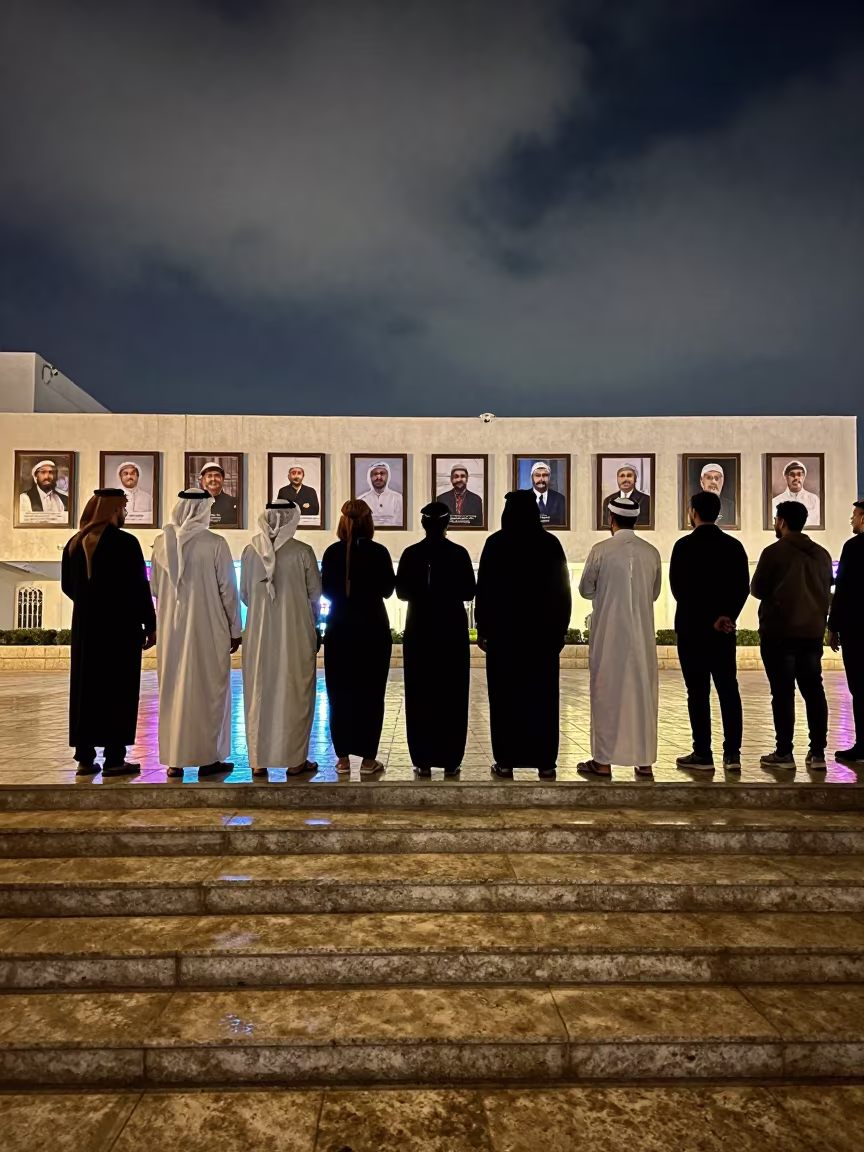 Nightline at Jeddah City Hall Council Steps in on the steps of city hall near Jeddah