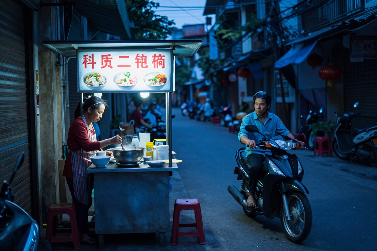 Noodle Soup in Hanoi in in Hanoi, Vietnam