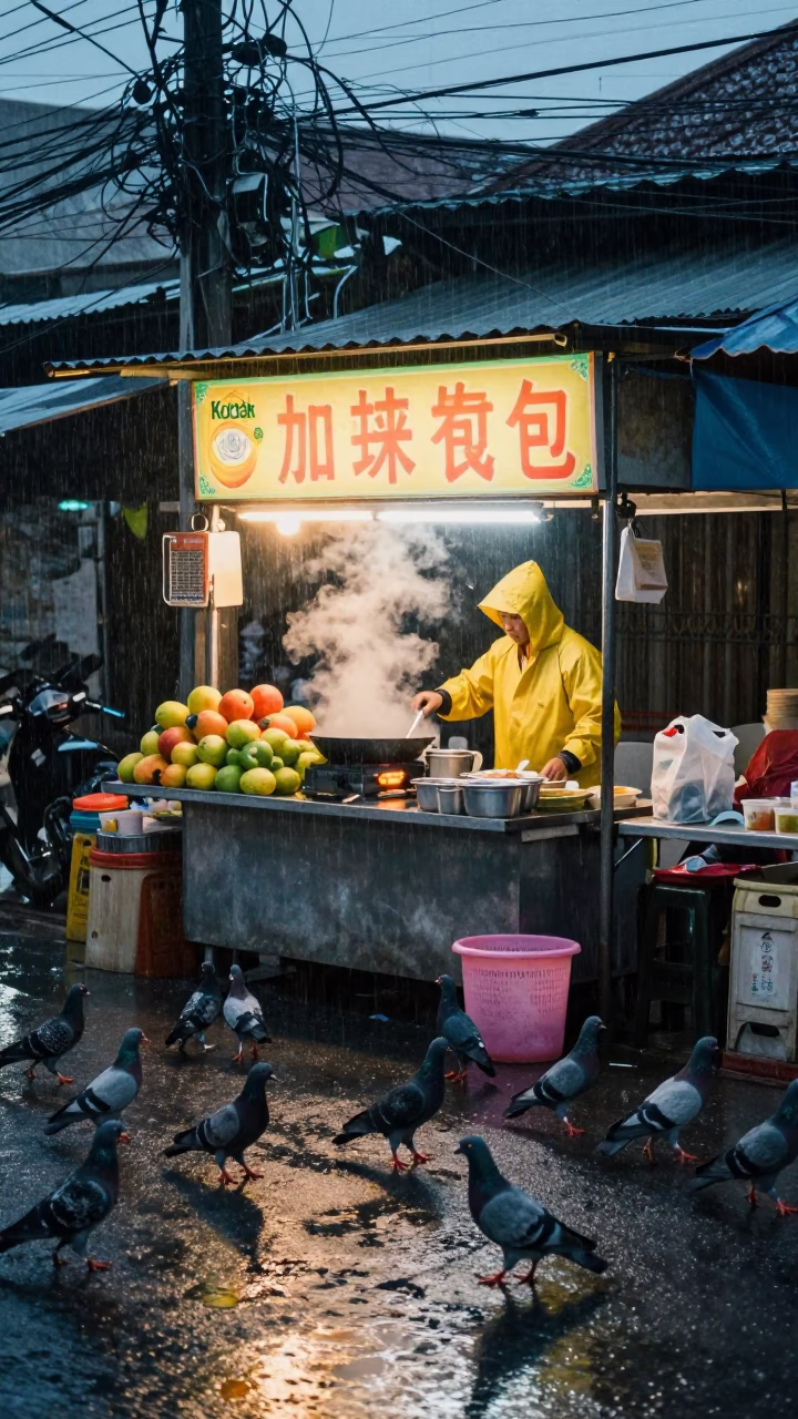 Noodle Vendor in Phuket in in Phuket, Thailand