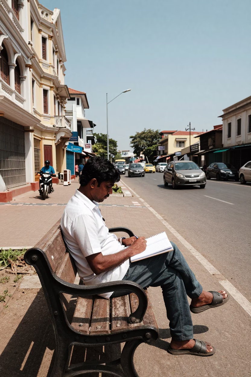 Noon Heat in Chennai at The Flat Glare Of Noon Light in in Chennai, India