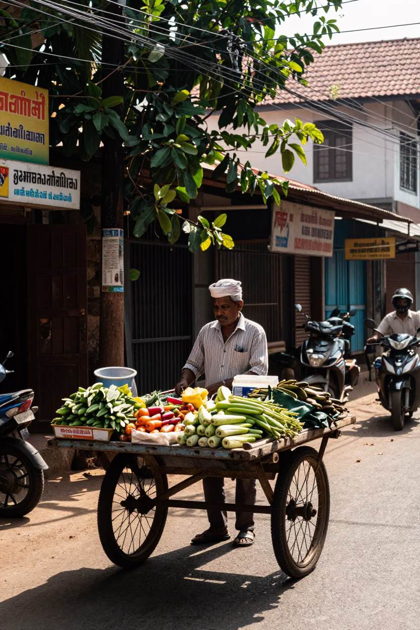 Noon Light at The Flat Glare Of Noon Light in Kochi in in Kochi, India