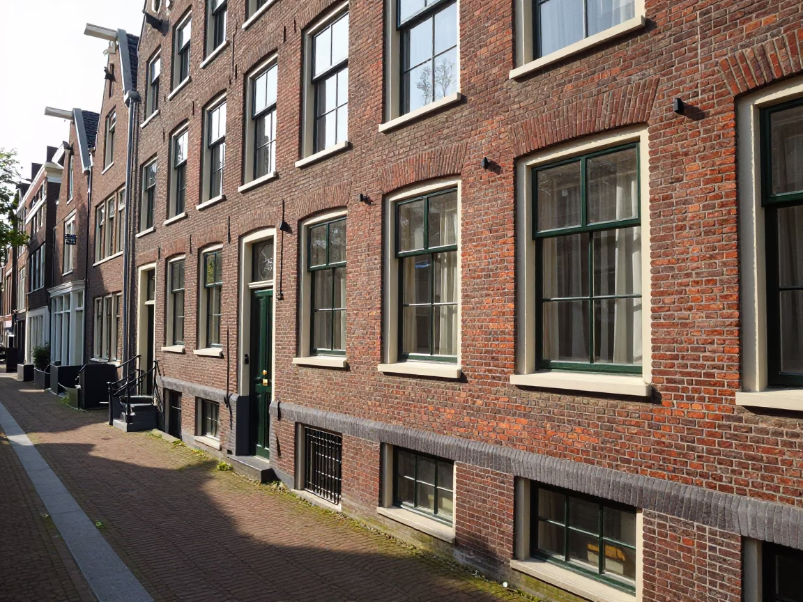 Noon Light in Amsterdam at The Flat Glare Of Noon Light in in Amsterdam, Netherlands