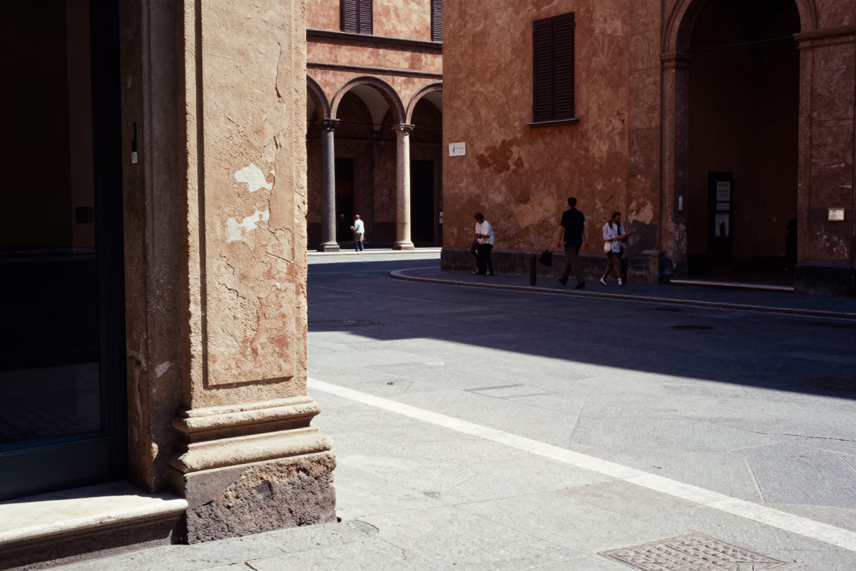 Noon Light in Bologna at The Flat Glare Of Noon Light in in Bologna, Italy
