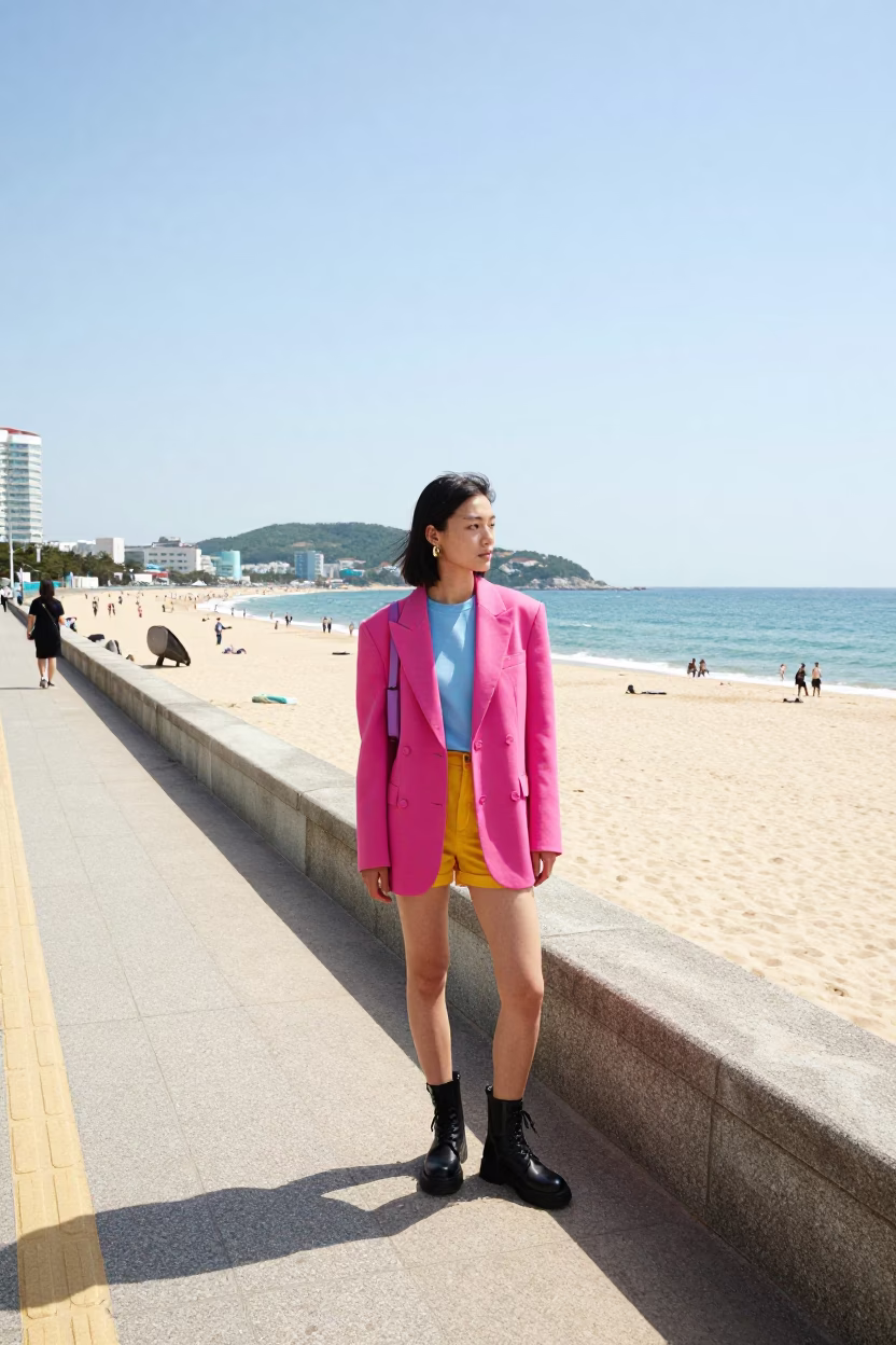 Noon Light in Busan at The Flat Glare Of Noon Light in in Busan, South Korea