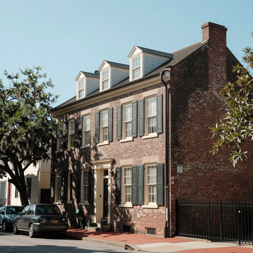 Noon Light in Charleston at The Flat Glare Of Noon Light in in Charleston, South Carolina, United States