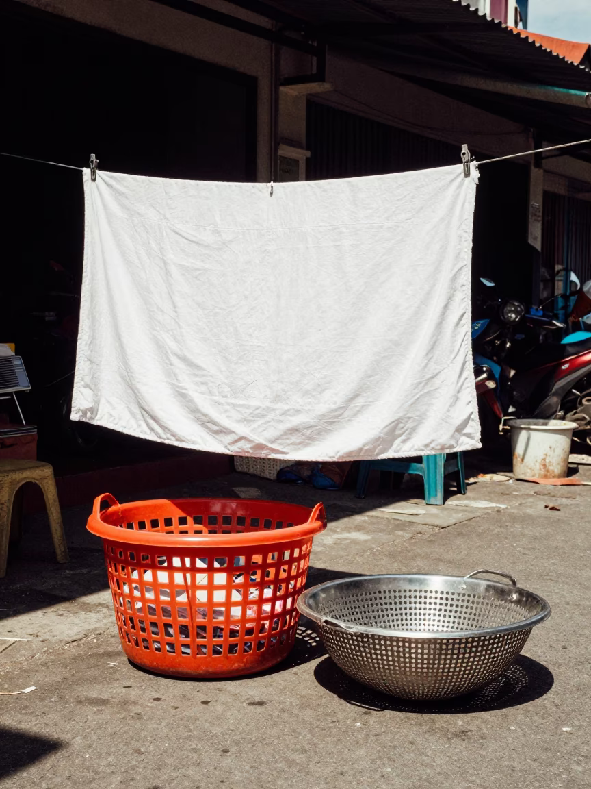 Noon Light in Denpasar at The Flat Glare Of Noon Light in in Denpasar, Indonesia