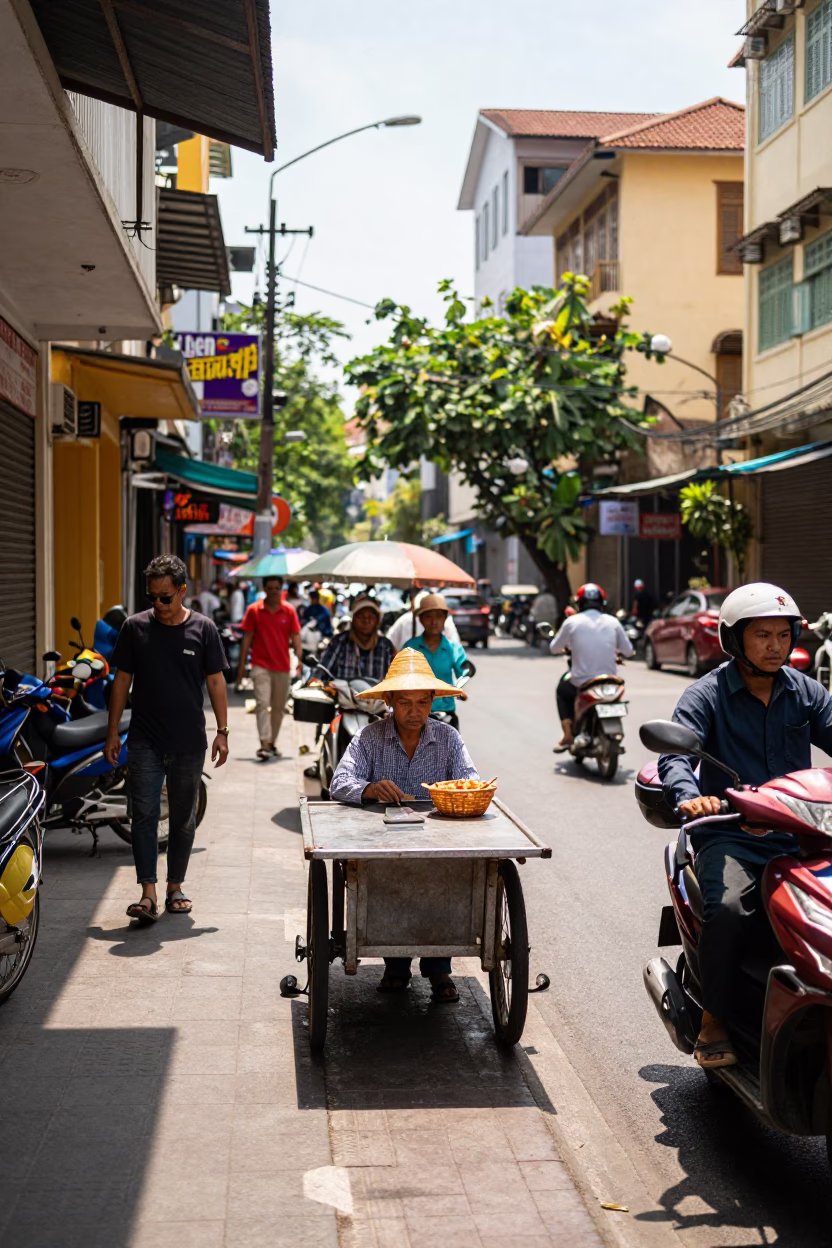 Noon Light in Ho Chi Minh City at The Flat Glare Of Noon Light in in Ho Chi Minh City, Vietnam