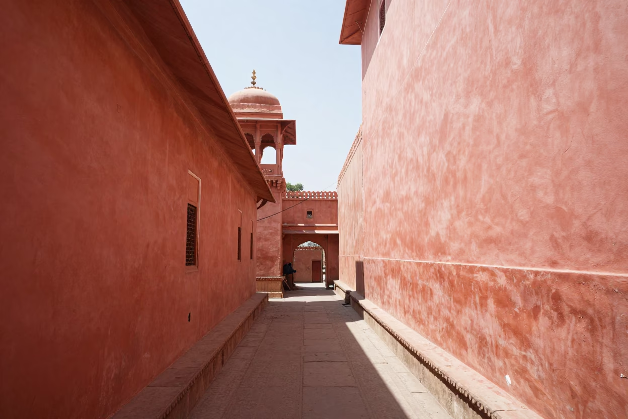 Noon Light in Jaipur at The Flat Glare Of Noon Light in in Jaipur, India