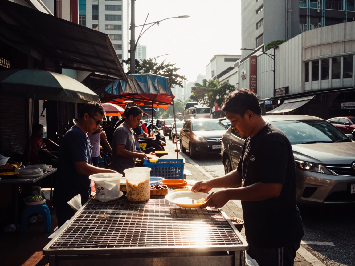 Noon Light in Kuala Lumpur at The Flat Glare Of Noon Light in in Kuala Lumpur, Malaysia