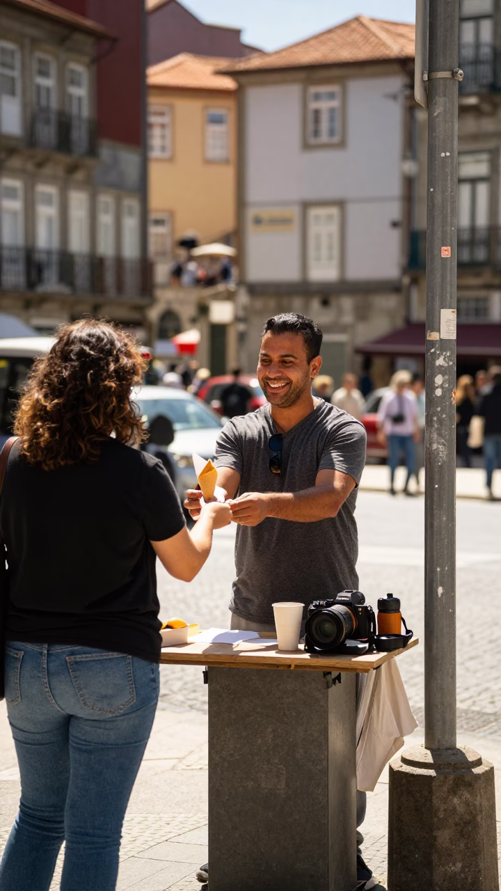 Noon Light in Porto at The Flat Glare Of Noon Light in in Porto, Portugal