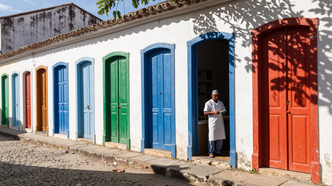 Noon Light on Baker in in Salvador, Brazil