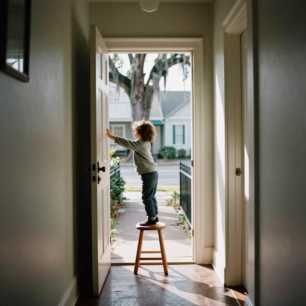 Noon Light on Child in Charleston in in Charleston, South Carolina, United States