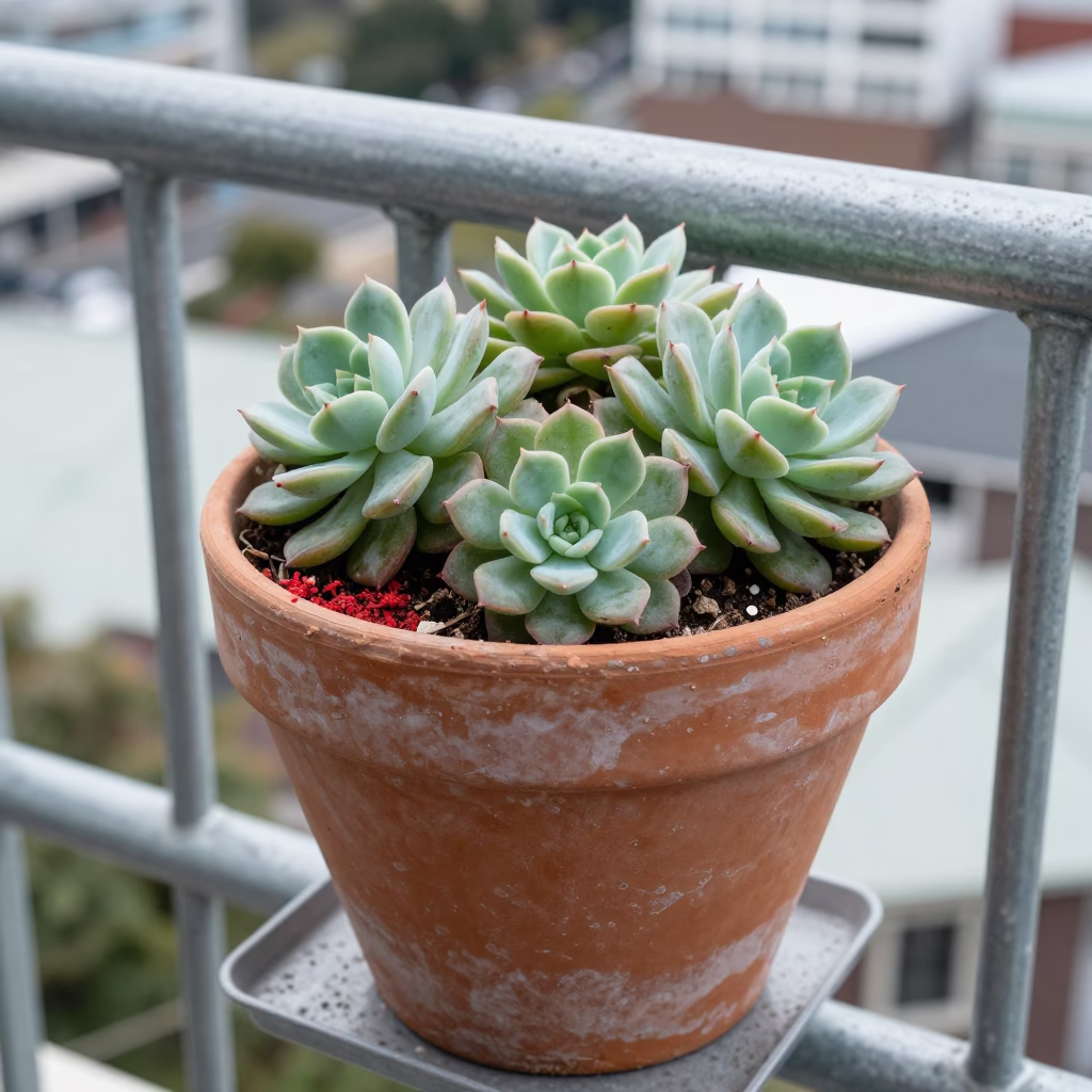 Noon Light on Flowerpot in in Wellington, New Zealand