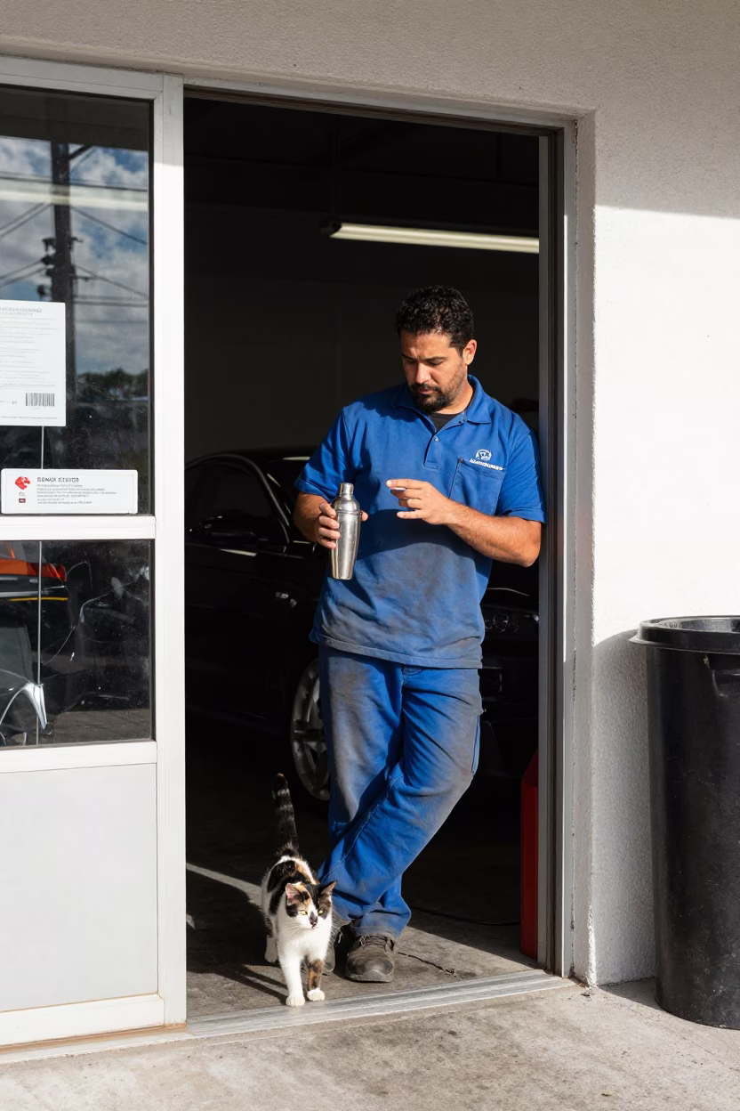 Noon Light on Mechanic in in Miami, Florida, United States