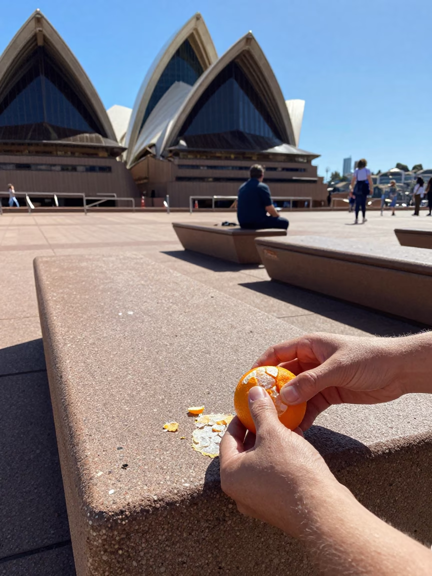 Noon Light on Orange in Sydney in in Sydney, New South Wales, Australia
