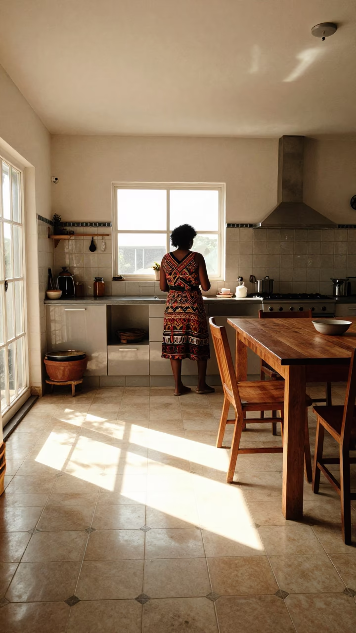 Noon Light on Tiles Home in Johannesburg in in Johannesburg, South Africa